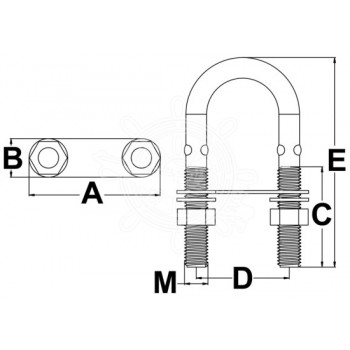 Cavallotto ad U con tondino pizzicato